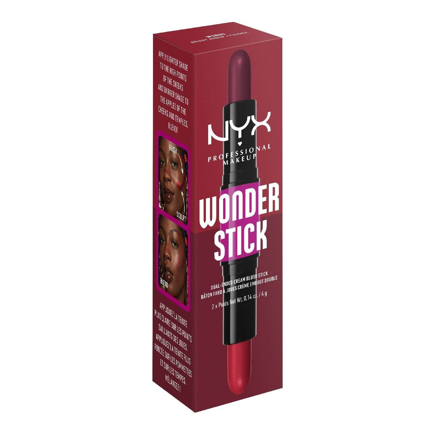 NYX Wonder Stick Cream Blush 05 - Bright Amber And Fuschia 0.28 Oz NYX Wonder Stick Cream Blush 05 - Bright Amber And Fuschia 0.28 Oz