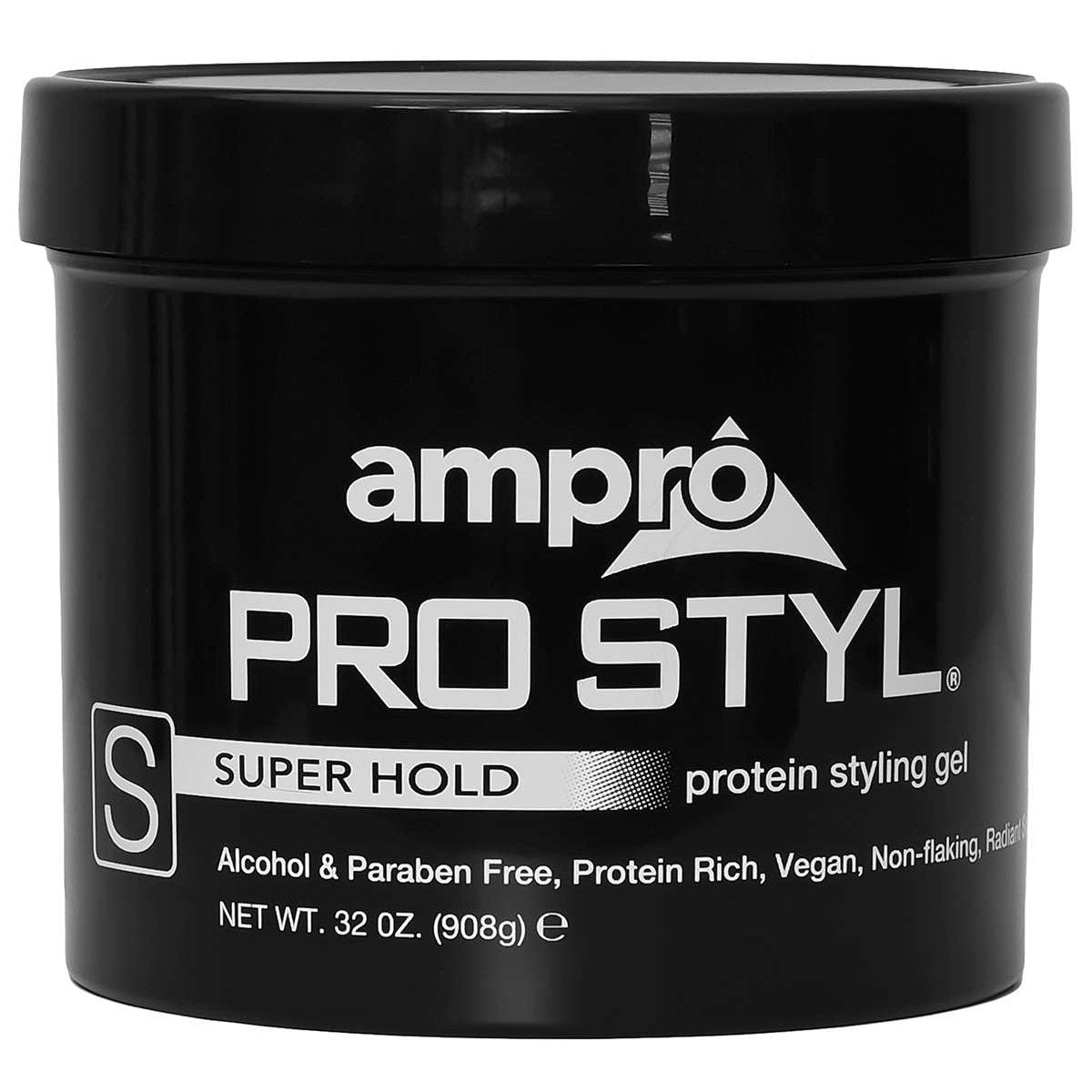Ampro Styling Gel Protein Black-Super Hold 32 oz Ampro Styling Gel Protein Black-Super Hold 32 oz