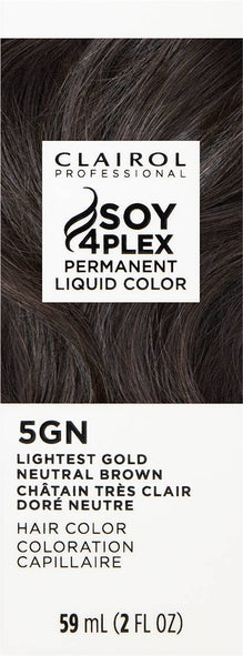 CLAIROL PERMANENT LIQUID 5GN LIGHTEST GOLD NEUTRAL BROWN