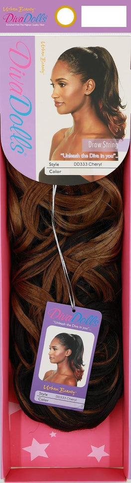 SYNTHETIC DRAW STRING DIVA DOLLS DD333 CHERYL COLOR F1B/BURGUNDY