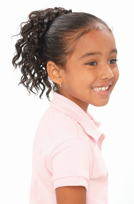 SYNTHETIC PONY TAIL DRAW STRING FOR KIDS JS1209 KIDS DRAW STRING SPIRAL-#1B