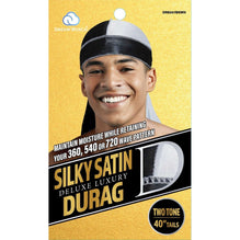 Dream Men Durag Smooth  Thick Black  White