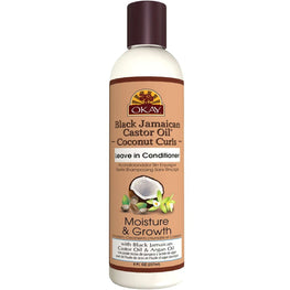 Okay Black Jamaican Castor Oil  Coconut Leave In  Conditioner